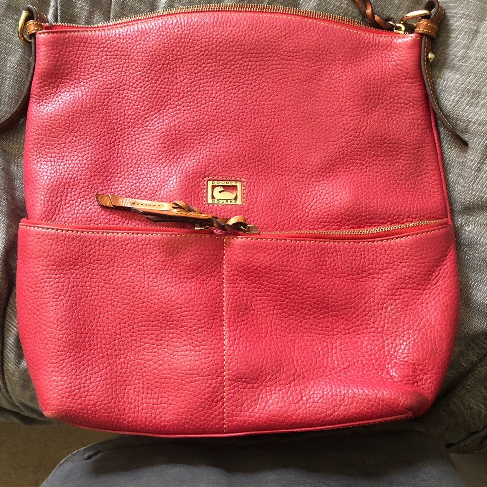 Dooney and Bourke bright pink vertical tote